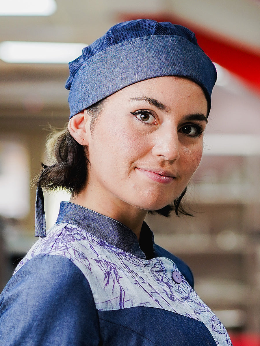 Gorro Magnolia en mezclilla azul delgada