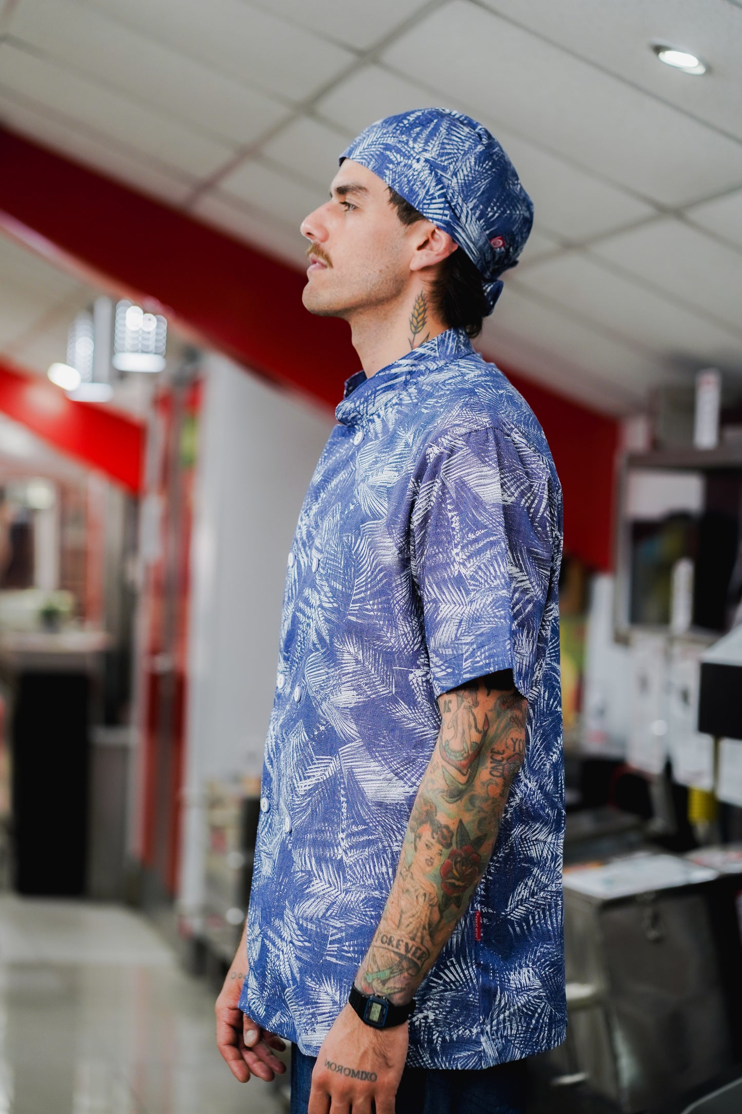 Gorro Brasserie bandana azul guayabera