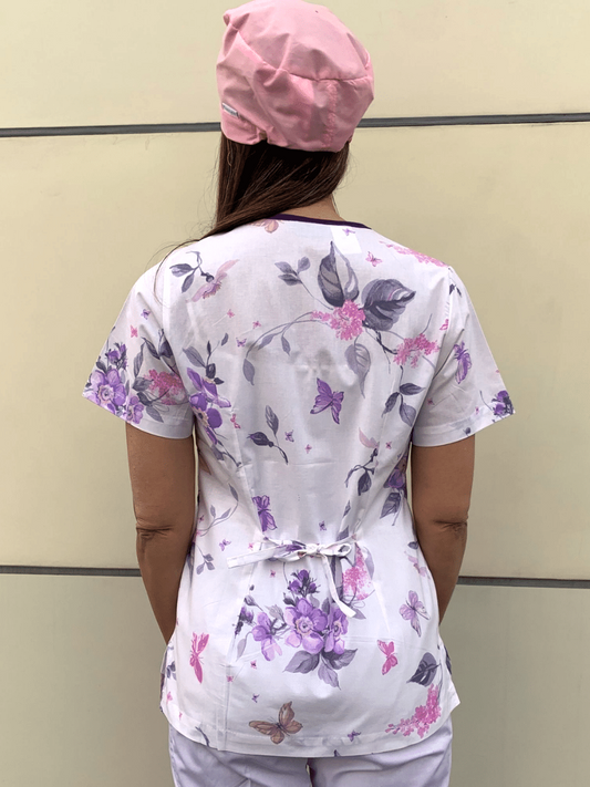 Blusón Salud flores lila