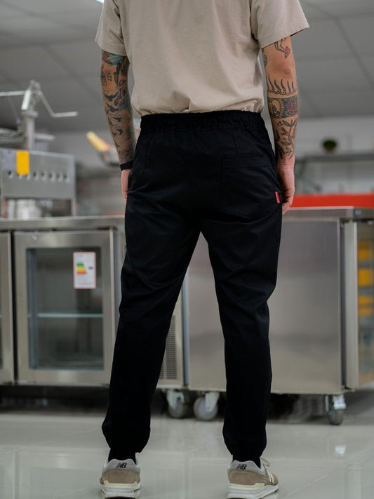 Pantalón jogger negro hombre tela confort