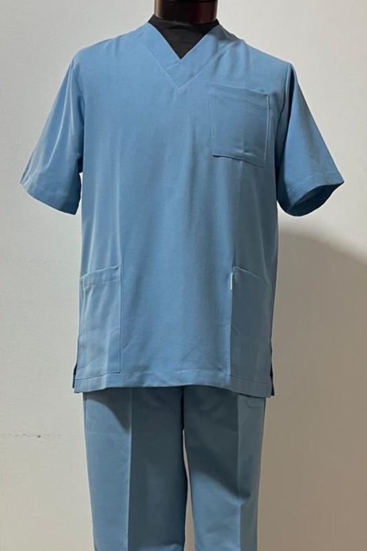 Conjunto Alemán Scrub y Pantalón celeste