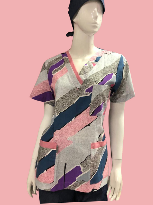 Blusón Escote V Mujer estampado rosado