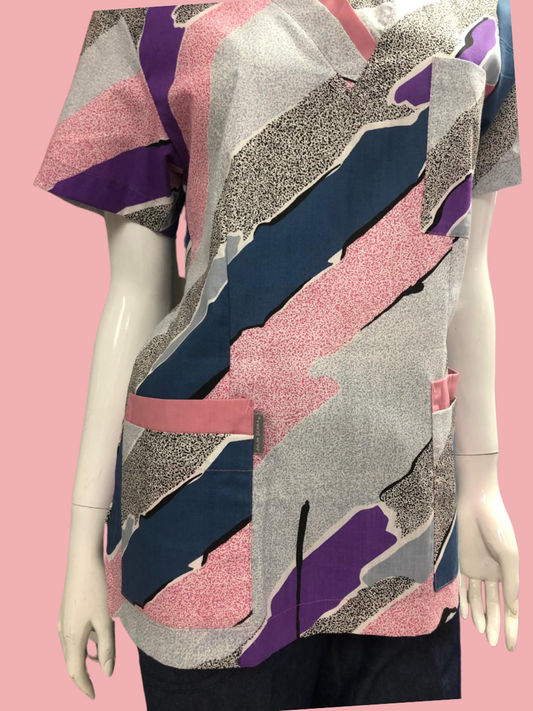 Blusón Escote V Mujer estampado rosado