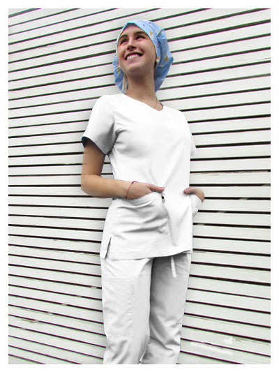 Blusón Canesú blanco