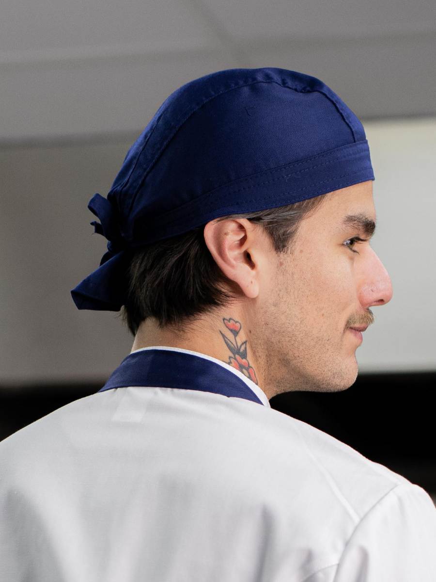 Gorro Brasserie bandana gabardina azul