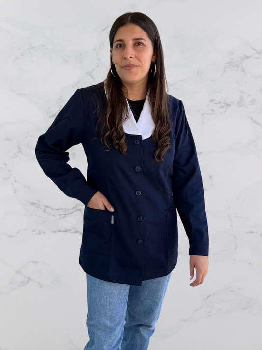 Delantal Pao para profesora azul