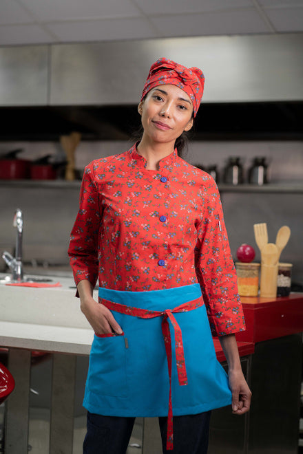 Mandil/Paño Cintura SENA calipso con adornos de flores