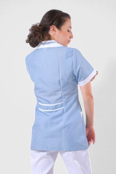 Chaqueta Ángel en listado celeste