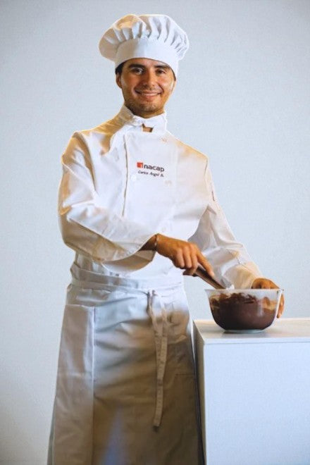 Chaqueta cocina chef hombre blanca doble abotonadura central