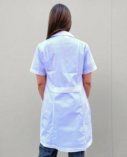 Delantal Princesa manga corta blanco en poplin