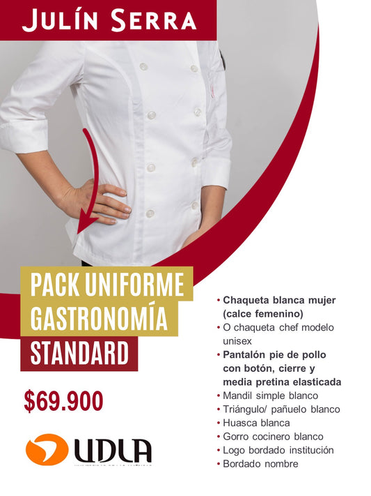 PACK UNIFORME GASTRONOMIA UDLA