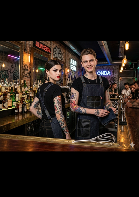 Pechera Barista con Amarras Cruzadas