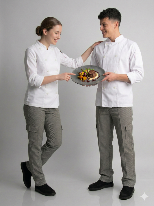 Chaqueta Cruzada Mujer gabardina blanca