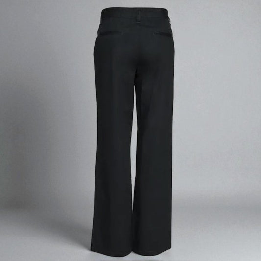 Pantalón Sastre Mujer cintura negro en gabardina