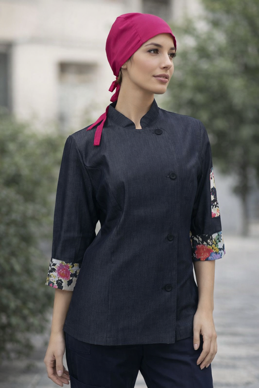 Chaqueta Laura denim con flores