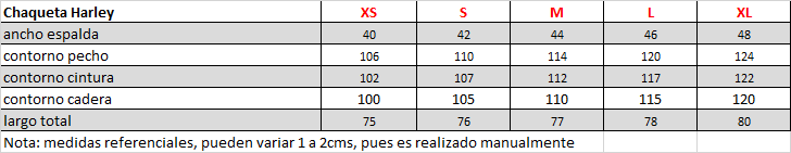 Chaqueta Harley en mezclilla delgada azul y aplicación denim listado