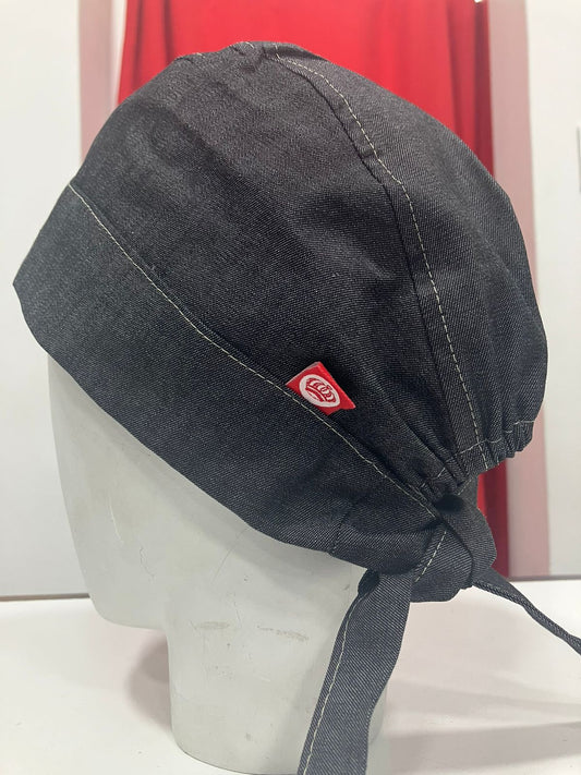 Gorro Brasserie bandana mezclilla negra delgada