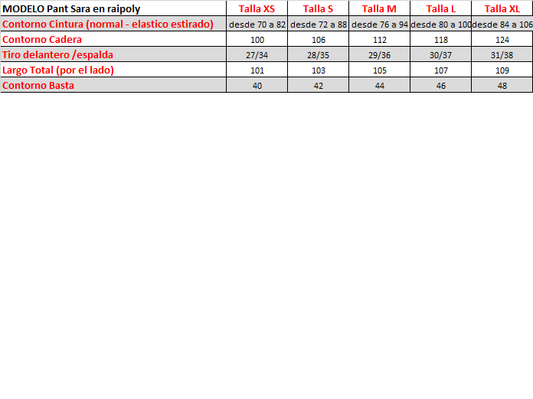 Pantalón Sara Marino media pretina elasticada