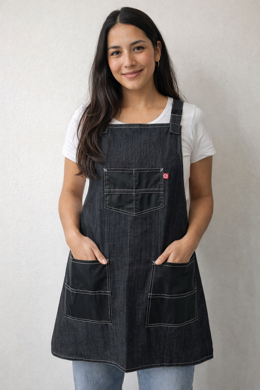 Pechera Barista con Amarras Cruzadas