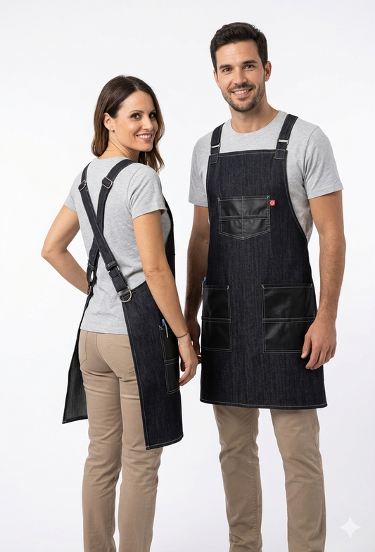 Pechera Barista con Amarras Cruzadas