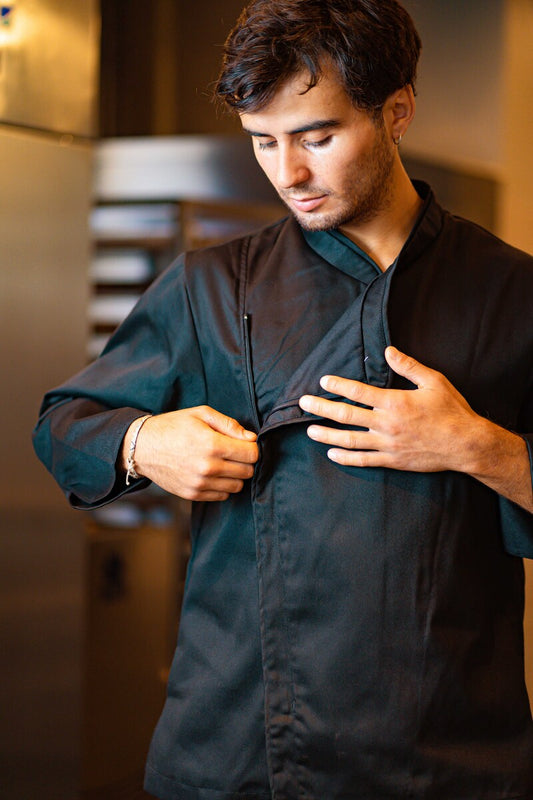 Chaqueta Milcao hombre con cierre negra, Coco Pacheco