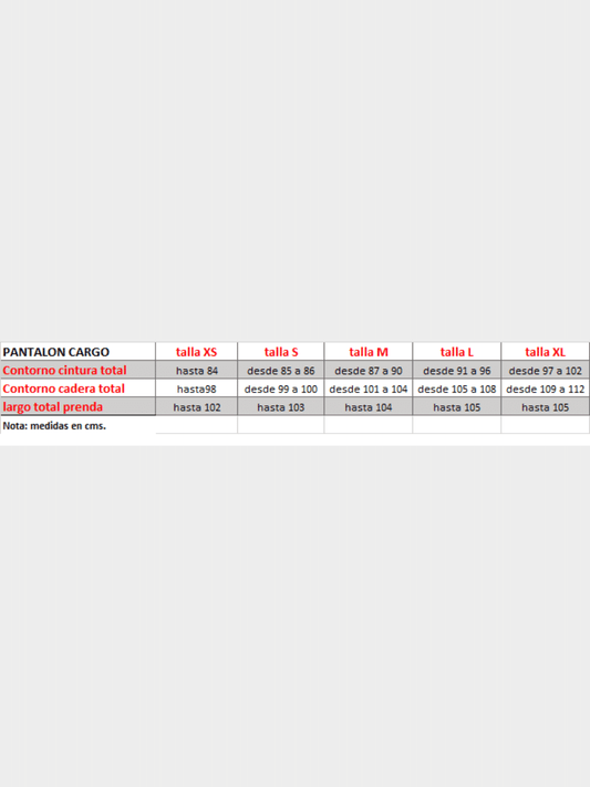 Pantalón Cargo Mujer blanco