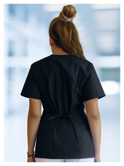 Blusón Salud poplin azul marino