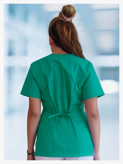 Blusón Salud poplin verde pabellón