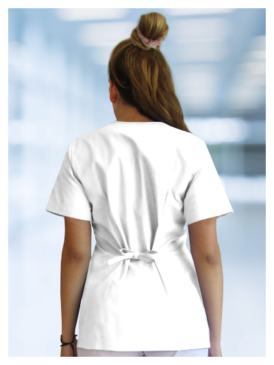 Blusón Salud poplin blanco