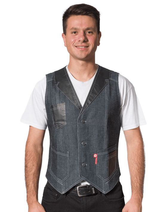 Chaleco/Gilet Bartender jeans negro