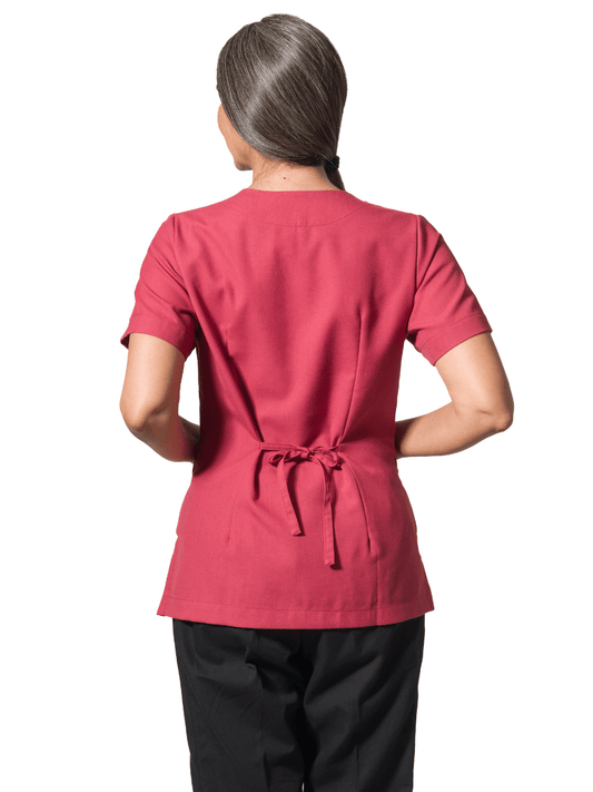 Blusón Escote V Mujer trevira color sandía