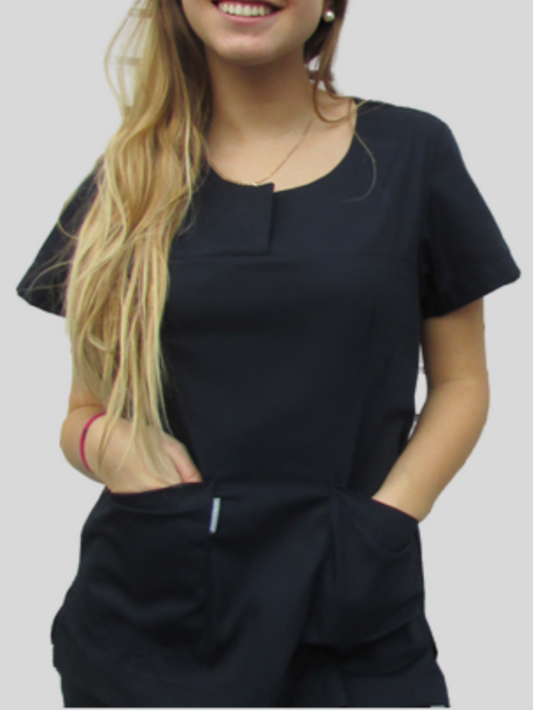 Blusón Canesú marino