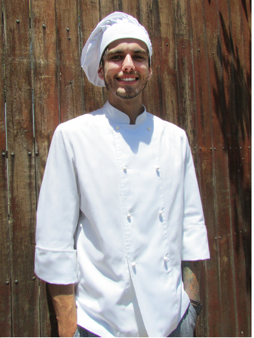 Chaqueta cocina chef hombre negra doble abotonadura central – Julin Serra