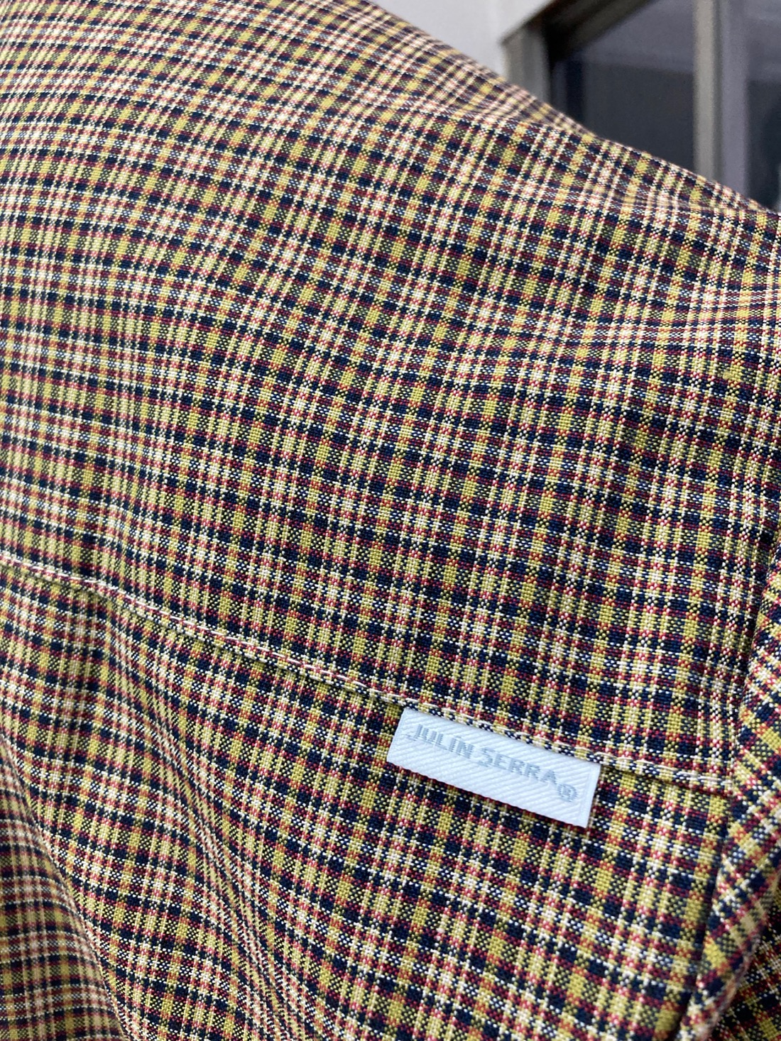 Camisa Coffee tela escocesa