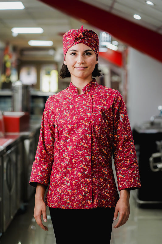 Chaqueta Laura Cabernet– Flores Burdeo E27