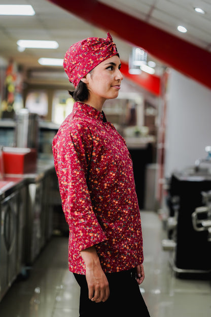 Chaqueta Laura Cabernet– Flores Burdeo E27