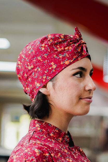 Gorro Sena Cabernet Flores burdeo E27