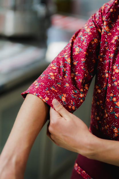 Chaqueta Laura Cabernet– Flores Burdeo E27