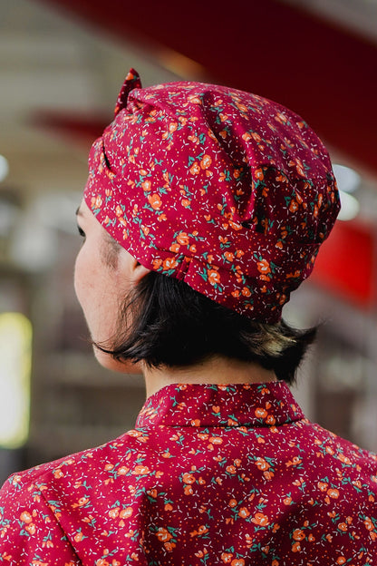 Gorro Sena Cabernet Flores burdeo E27