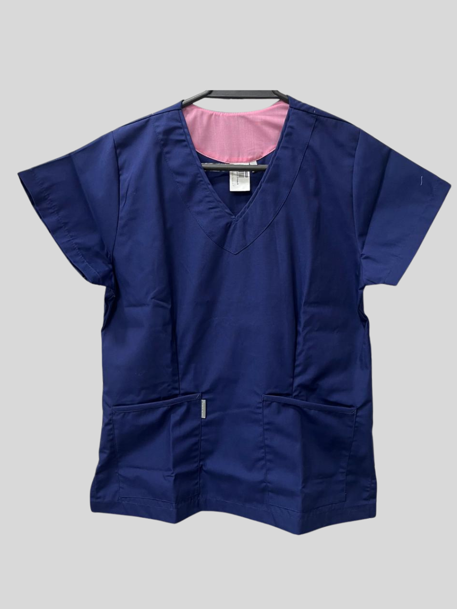 Blusón Sahara Escote V Mujer azul