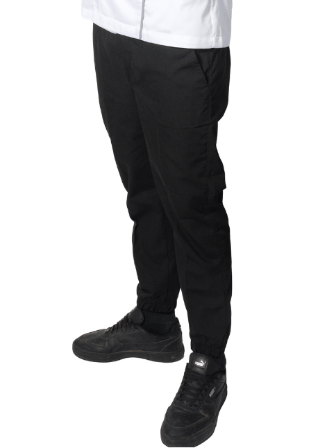 Pantalón Jogger en poplin negro