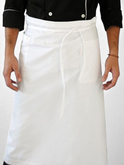 Mandil/Paño cintura poplin blanco