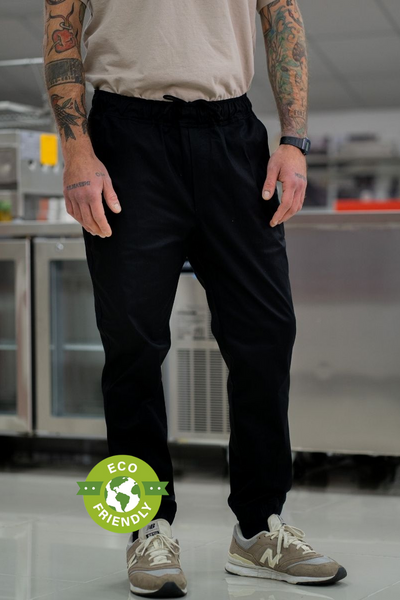 Pantalón jogger negro hombre tela confort