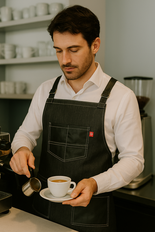 Pechera Barista con Amarras Cruzadas