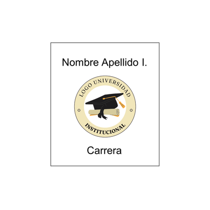 Delantal Bordado - LOGO - ESPECIALIDAD - NOMBRE