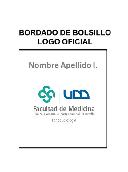 Delantal Bordado - LOGO - ESPECIALIDAD - NOMBRE