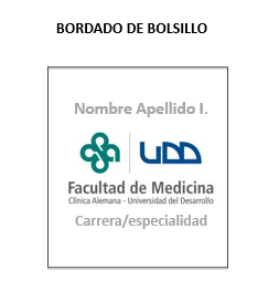 Bordado de Logo UDD Nombre y especialidad