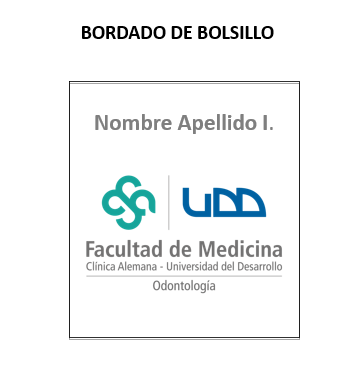 Convenio Odontología UDD - Delantal Americano con Bordado de Logo