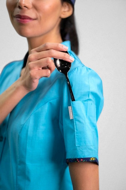 Chaqueta Clara Verano manga corta en polyalgodón calipso