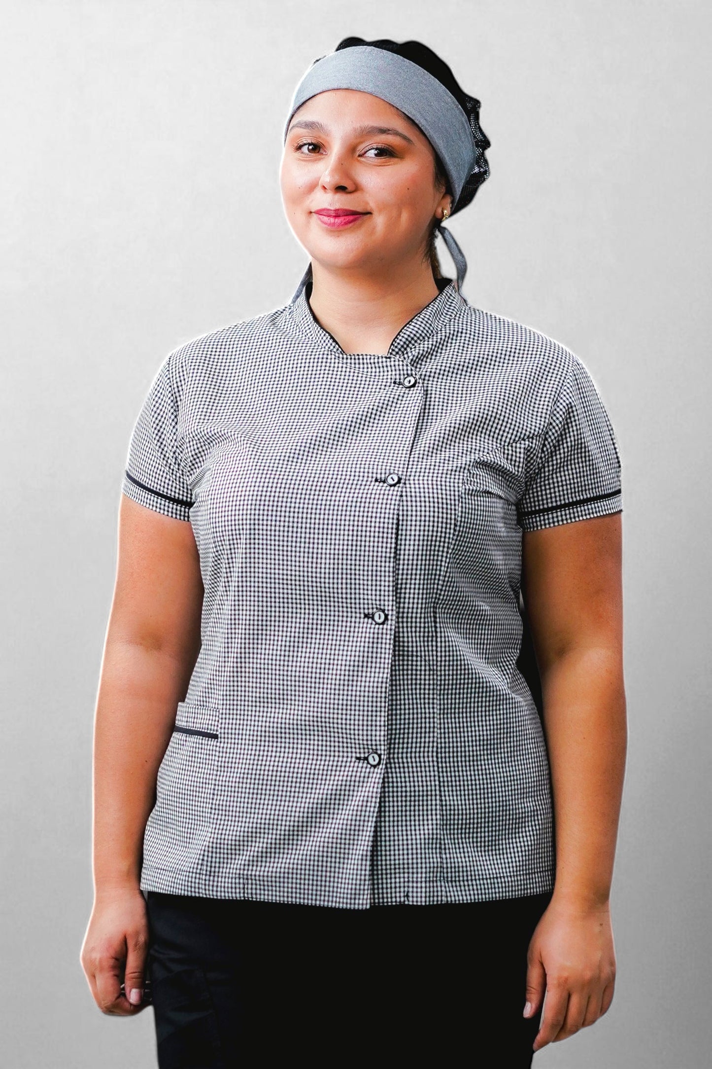 Chaqueta Lili manga corta céfiro con negro